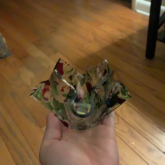 Handmade Fused Glass Miniature Slumped Vase - Picture 4 of 4